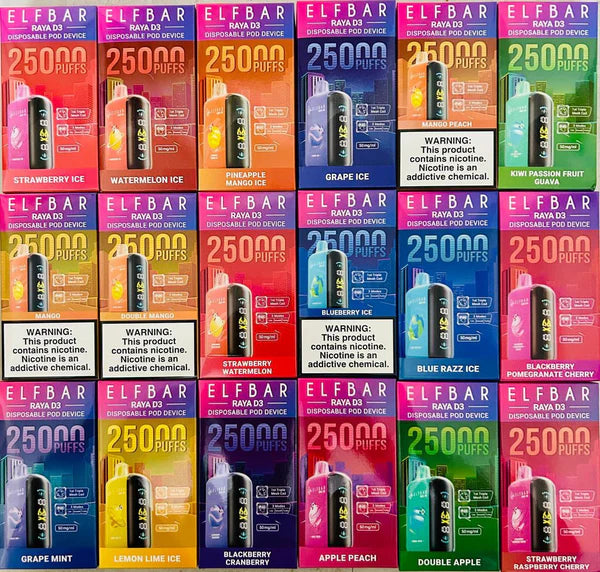 Buy Elfbar Raya D3 25000 25K Puffs Online (All Flavours) | Express Delivery in Gurugram